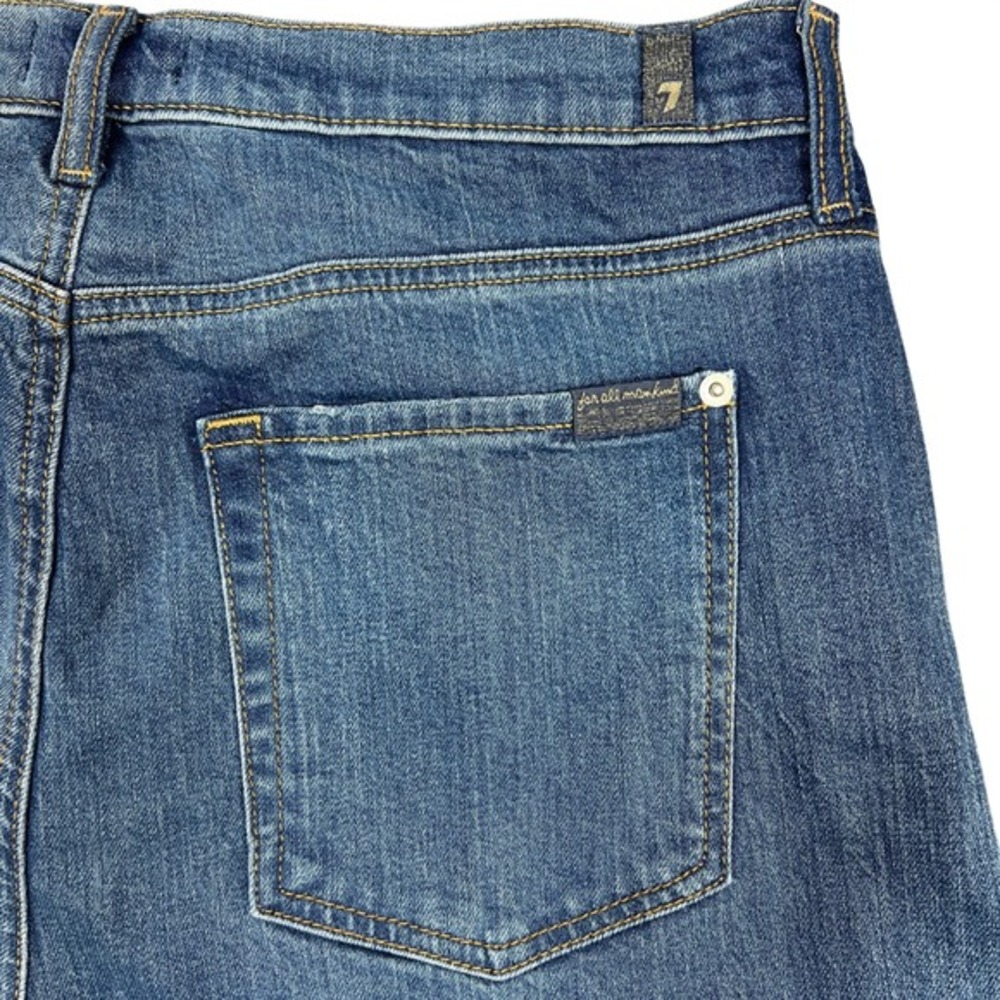 7 For All Mankind Ultra High-Rise Dojo Jeans 32" Flare Leg Trouser HEMMED 29 INS - Picture 9 of 10